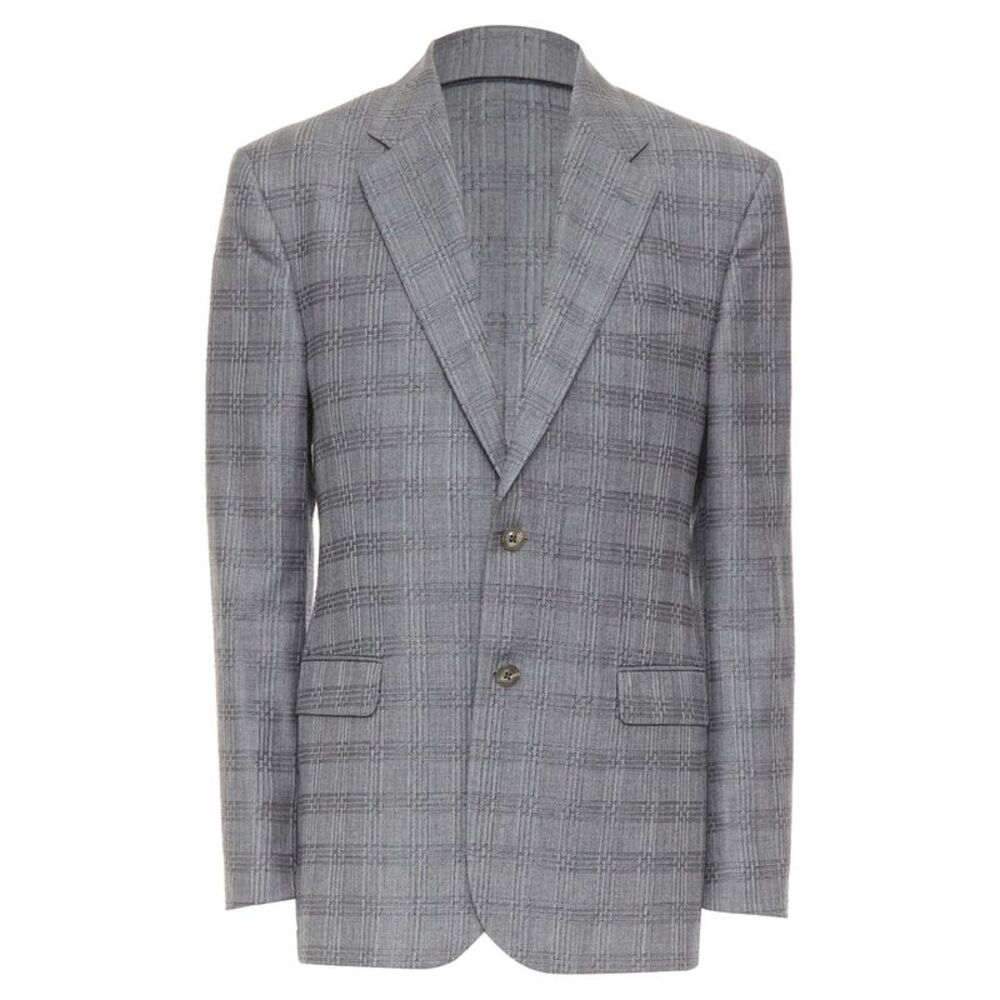 Versace Wool Silk Plaid Blazer
